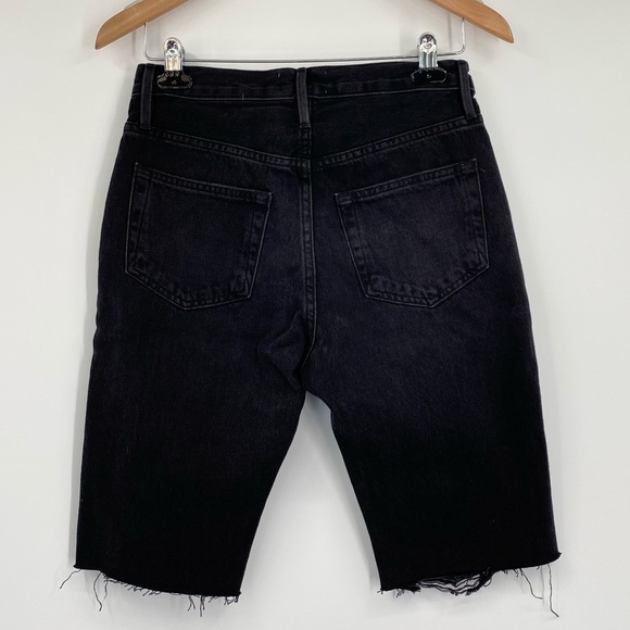 NWT Frame Le Vintage Bermuda Distressed Denim Shorts Washed Black 25 - Picture 7 of 11